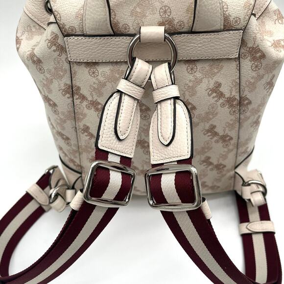 Coach Cream and Brown Backpack - Picture 9 of 14